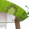 Tafelkleed moderne ronde deksel stretch tafelkleden kiwi plakjes met fruitstukken thuis decoratief