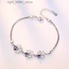 Bangle New Fine 925 Серебряный серебряный аметист