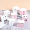 1 Stück Dollhouse Küchenmöbel oder 4 Stück Puppenhaus Küchenmöbel Schrank Kombinierte Miniaturwaschbecken Modell