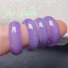 Cluster anneaux délicats élégants en jadéite naturel cercle violet doux violet lavande jade jade ring