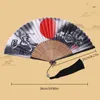 Dekorativa figurer Vintage Folding Fan Chinese Japanese Bamboo Hand Fans For Women Girls Performances Dance Decorations Music Festival