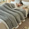 MANUDAS VELVET Autumn Winter Warm Sleeping Blanket Flanela suave Flanela para la cama acogedor color sólido Calidez
