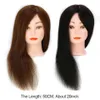 50% Real Human Hair Training Head For Dolls Hairstyles Braid Hairdressing Mannequin Heads 50 cm Stand pour les coiffeurs