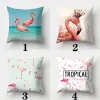 Taie d'oreiller tropical Flamingo 45cmx45cm couvercle d'oreiller canapé carré coussin créatif