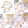 Cavigliere bohemian vintage a catena dorata Crystal Beach Anklet per donne a strati strati Cherry a ciondolo gioielli a ciondolo 2022 goccia consegna dhj8y