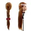 Real Hair Doll Head for Hairstyle Professional Training Head Kit Mannequin Head Style pour pratiquer la boucle de fer Lissen 240403