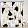 Современная геометрическая занавеска для душа с линиями арки изгибы элегантные квадраты середины века красочные минималистские украшения ванной комнаты