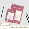 A4 Hardcover Sketch Book Spiral Wire Bound 100 Sheets Thick Paper Art Student Sketching Drawing Writing Sketchbook Art Supplies