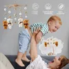 Baby Rattles Crib Mobiles Toy Rabbit Bear Pendant Animal Animal Fox Bed Bell Rotation Musique pour la projection COTS Gift Infant 240409