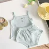 Ensembles de vêtements 2pcs Summer Baby Clothes Ensembles sans manches