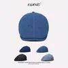 Berets Retro British Denim Caps für Frauen Frühling und Sommer vielseitiger Sonnenschutz Japaner Einfaches Bogendekoration Vorwärtshüte