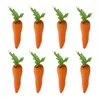 Decorative Flowers 8Pcs Simulation Carrot Artificial Vegetables Pography Props Realistic For Desk Simulated Food