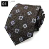 Neckband Brown Coffee Tie för män med mönster Casual Fashion Banket Party Film Television Photography Formal Business Tieq