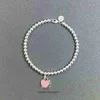 Designer di alta qualità per Tifancy V Gold smalto oro amore a forma di cuore a forma di barattolo rotondo bracciale blu rosa rosa rosa luce versatile versatile design avanzato originale 1: 1