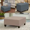 Jacauard Ottoman Cover Stretch Spandex Poot-tool Cover All-inclusive Rectangle Repotrest Covers Foot Tool Hlebcovers Living Room