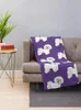 Decken Bichon Frise Hund auf Ultraviolett Pantone Wurf Decke Luxus haariges Sofa