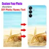 حالات هاتف تصميم مخصصة لـ Samsung A15 5G A14 4G A05S A34 S23 Fe Silicone Cover DIY صورة صورة Clear TPU Coque