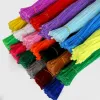 100Pcs Chenille Stems Pipe Cleaners 5MM Children Kids Plush Educational Toy Crafts Colorful Pipe Cleaner Toys Handmade DIY Craft