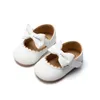 Premiers Walkers Meckior 2024 Baby Girls Chaussures Bowknot Party Robe Walker Anti-Slip Non-Slip Rubber Sole Bild