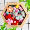 SUNRONY 5 / 10PCS NOUVEAU CIE CIE SILICONE Perles Bowknot Flower Rabbit Ear Puzzles pour bijoux Making DIY Bijoux Accessoires