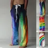 Pantaloni maschili da uomo in 3D maschi da cantiere da coda per le gambe dritte manves casual abbigliamento y2k pantalones streetwear pantalini larghi per abbigliamento sportivo