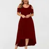 Casual Dresses Plus Size Dress For Fat Mm 2024 Woman Summer Loose Elegant Off The Shoulder Women Clothing Vestidos