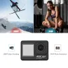 Cameras Andoer Action Camera 4K 60FPS Dual Screen Waterproof with Remote Control Sports Camera Helmet Action Camera for Diving Surfing