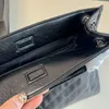 Women's Crossbody Bag Designer Bag Luxury Classic Black And White Oil Wax Leather Pleated Handbag Shoulder Bag No Box
