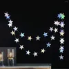 Decorazione per feste 4m Star di carta Garland Birthday Naturale Bridal Doccia di laurea Banner Banner Kids Room Hanging Decor