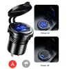 63W Aluminium Charge rapide 3.0 USB + PD CHARGEUR DE CARREUR 12V / 24V Double USB Motorcycle Socket Puil Outlet Charge Adaptateur