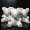 1pc 20cm/35cm Foam Rose Bear Mould Diy Rose Flower Flower Bear Bear Plastic Bears of Roses Model Glue Stick