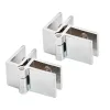 Atualize seus armários com 2 PCs Silver banheiro chuveiro de vidro dobradiças de liga de zinco durável Adequado para 5 8mm de vidro