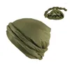 Berets M2ea Haloturban Durag Men Turban Headwrap Satin Binedfarf pour Hijab musulman Comfy CHIMO HAT DROP DIVROY