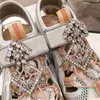 Классические сандалии блестящие бриллианты Lady Summer Women Unisex Sandals thlownestone Подличная кожа сексуальная удобная обувь TPU