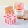 Moldes de cozimento 9 moldes de sorvete de silicone picolagens diy reutilizáveis para moldes, fazendo acessórios de cozinha