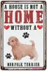Vintage Metal Signs Dog Lover Tin Gifts Signs,Jindo/Maltese/Labradoodle/Japamese Spitz/Morfolk Terrier/Wall Art Decor Poster