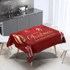 Tabla de tela de Navidad Tema de Navidad Fondo rectangular Dinito en casa impermeable y resistente al aceite