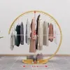 Creative Gold Clothes Display Hanger Coat Rack Wardrobe Clothing Drying Racks Floor Modern Standing Clothes Hanger Coat Shelf