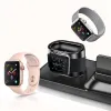 Przypadki 3 w 1 magnetyczne doku ładującego Szybkie ładowanie Qi bezprzewodowa ładowarka podkładka podkładka dla Samsung iPhone i Apple Watch