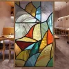 Films Window Film Privacy Stained Glass Frosted Glass Sticker Heat Insulation and Sunscreen Static Cling sticker for Home