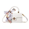 Umhängetaschen elegante Frauen Crossbody Bag Stilvoller Präge Seidenschal Pretty Girls Mini Klappen Geldbeutel weibliche Handtaschen