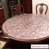 Nappes rondes en verre doux en plastique transparent en PVC PVC imperméable tables de table de table de nappe de table de cuisine
