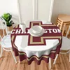 Table Cloth College Of Charleston Cougars Tablecloth 60in Diameter 152cm Wrinkle Resistant Protecting Indoor/Outdoor