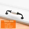 Szafka ceramiczna czarna biała rączka europejska aluminiowa szafa do drzwi szuflada nowoczesna minimalistyczna rączka meble sprzętowe