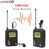 Microphones Lensgo LWM328C trådlös mikrofon -lAPEL LAVALIER KONDENSADOR MICrofone Mic för smartphones DSLR -kameror Intervjuinspelning