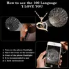 Gåvor till flickvän Unfade Flower Eternal Rose Jewelry Box 100 Languages ​​I Love You Necklace Wedding Valentines Gift For Women