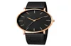 Man Watch Rose Gold Montre Femme 2022 Mesh Belt Ultrathin Fashion Relojes para mujer