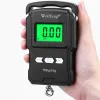 75kg/10g portátil LCD eletrônico escala manual Handheld escala de gancho de pesca eletrônica com fita de medição retrátil