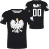مخصص Polska لكرة القدم قميص قمصان Tee Poland Poland Eagle Eglem Graphic T Shirt for Men Clothing 3D Print Totem T-Shirt T-Shirt