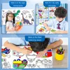 Kinderzeichnung Roll DIY Malerei Papier klebrige Farbfüllpapier Graffiti Scroll -Malbücher für Kinder Bildung Spielzeug